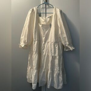 Madewell Poplin Lizzie Babydoll Dress Plus Size 20 NWT In Lighthouse